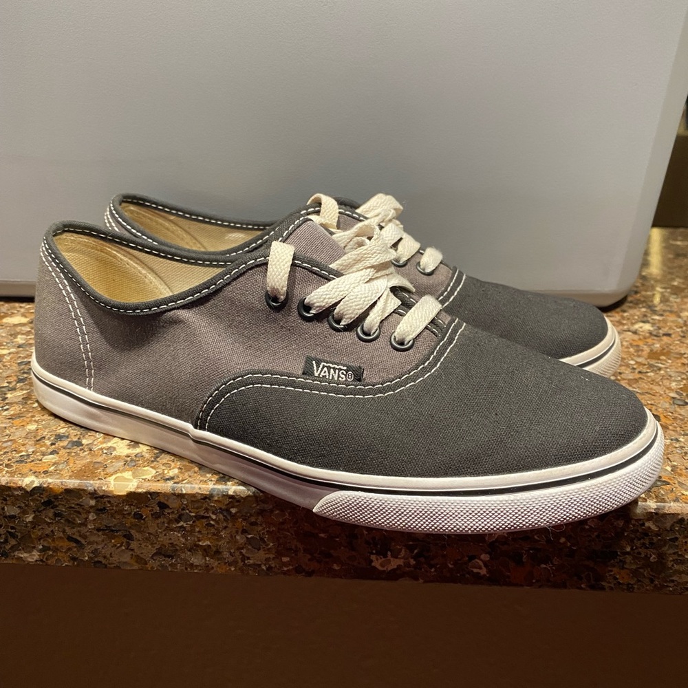 Unisex Gray Vans Authentic Lo Pro Sneakers